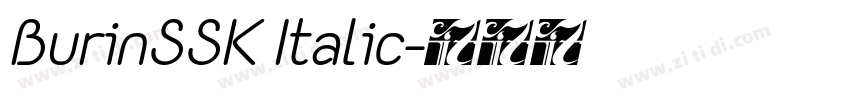 BurinSSK Italic字体转换